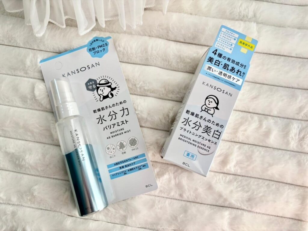 乾燥さん 薬用水分力ブライトニングエッセンス＆水分力バリアミストのパッケージ