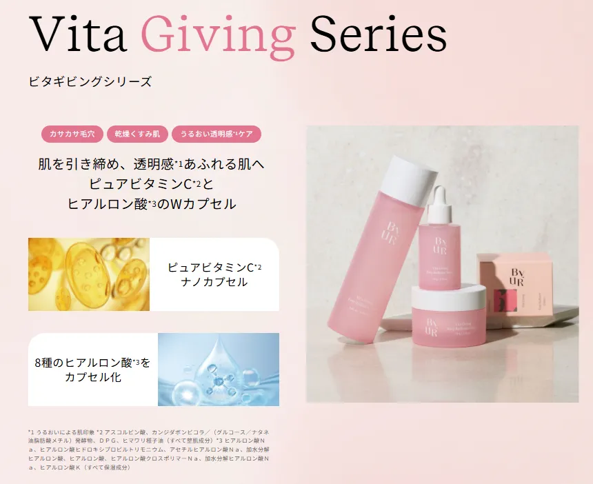 ByUR（バイユア）ビタギビングシリーズ（ピンク）のイメージ